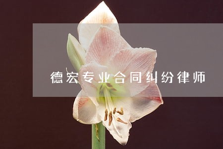 德宏专业合同纠纷律师 德宏专业合同纠纷律师