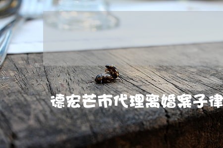 德宏芒市代理离婚案子律师收费 德宏芒市代理离婚案子律师收费