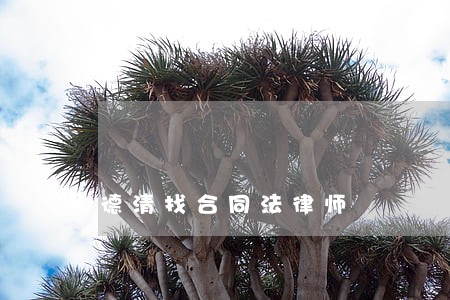 德清找合同法律师 德清找合同法律师