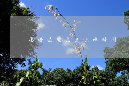 德清法院几点上班时间 德清法院几点上班时间
