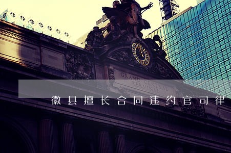 徽县擅长合同违约官司律师
