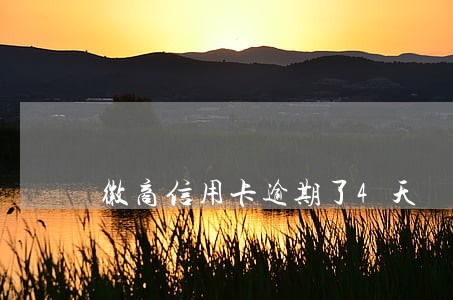 徽商信用卡逾期了4天 徽商信用卡逾期了4天