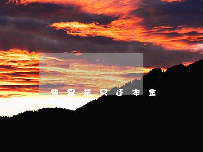 快易花只还本金 快易花只还本金