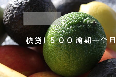 快贷1500逾期一个月 快贷1500逾期一个月