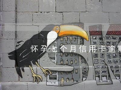 怀孕七个月信用卡逾期会坐牢吗