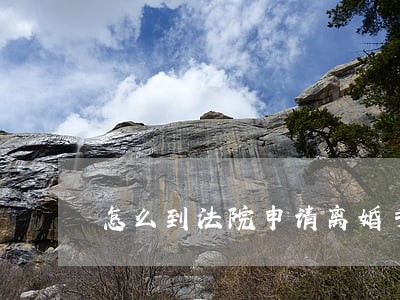 怎么到法院申请离婚手续