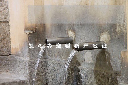 怎么办离婚析产公证