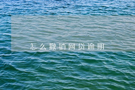 怎么撤销网贷逾期 怎么撤销网贷逾期