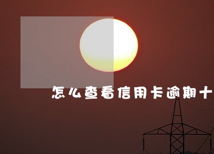 怎么查看信用卡逾期十天 怎么查看信用卡逾期十天