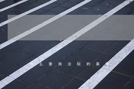 怎么查询法院的案件 怎么查询法院的案件