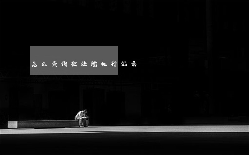 怎么查询被法院执行记录 怎么查询被法院执行记录