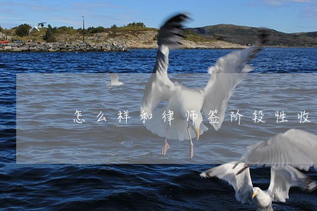 怎么样和律师签阶段性收费 怎么样和律师签阶段性收费