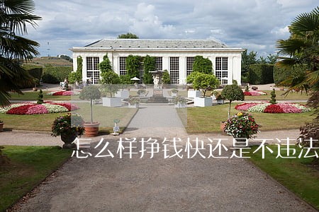 怎么样挣钱快还是不违法 怎么样挣钱快还是不违法