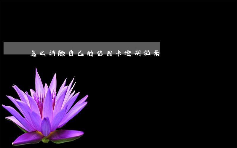怎么消除自己的信用卡逾期记录