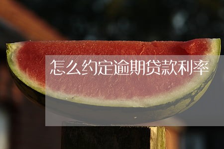 怎么约定逾期贷款利率 怎么约定逾期贷款利率