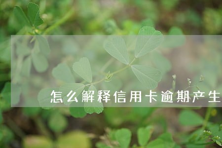 怎么解释信用卡逾期产生的利息 怎么解释信用卡逾期产生的利息