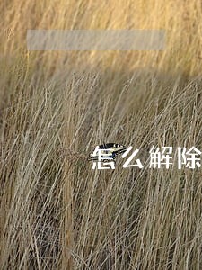 怎么解除信用卡逾期锁定 怎么解除信用卡逾期锁定