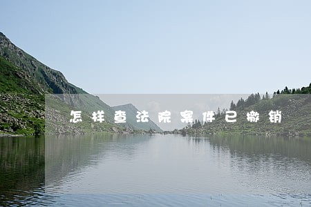 怎样查法院案件已撤销 怎样查法院案件已撤销