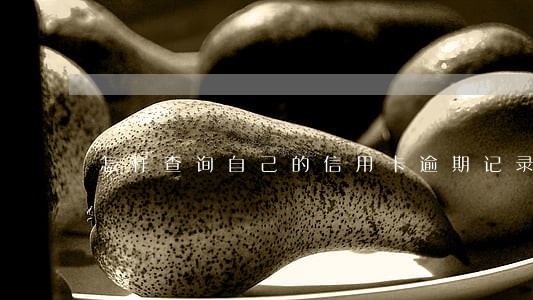 怎样查询自己的信用卡逾期记录 怎样查询自己的信用卡逾期记录