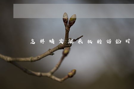 怎样确定继承权的诉讼时效 怎样确定继承权的诉讼时效