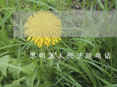 思明区人民法院电话 思明区人民法院电话
