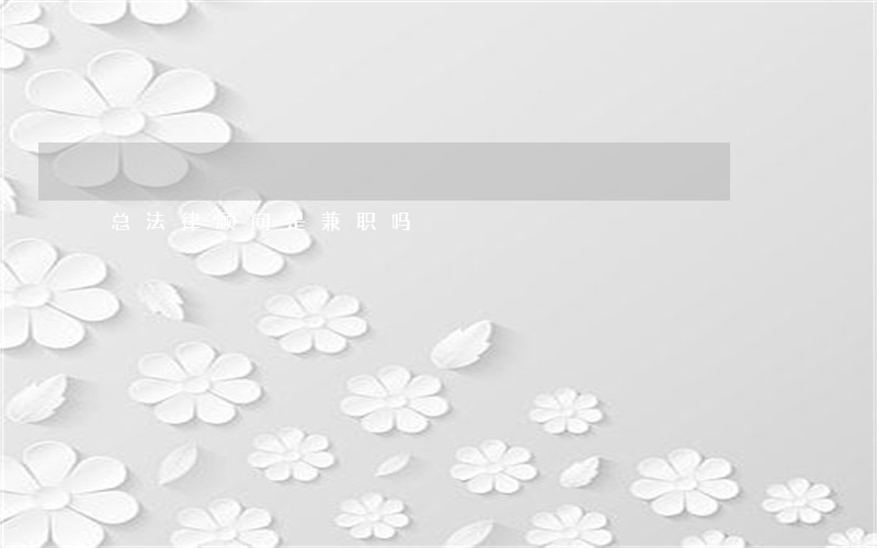 总法律顾问是兼职吗
