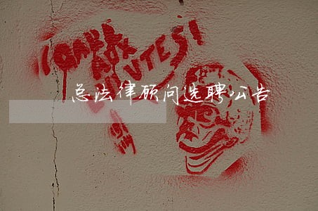 总法律顾问选聘公告 总法律顾问选聘公告
