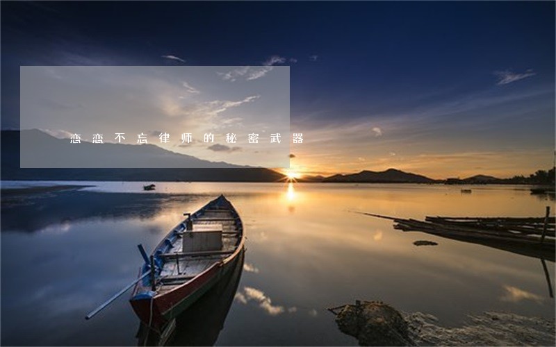 恋恋不忘律师的秘密武器 恋恋不忘律师的秘密武器