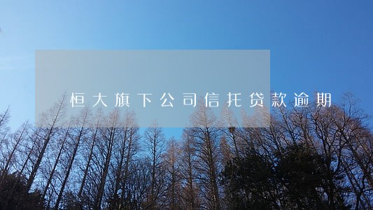 恒大旗下公司信托贷款逾期 恒大旗下公司信托贷款逾期