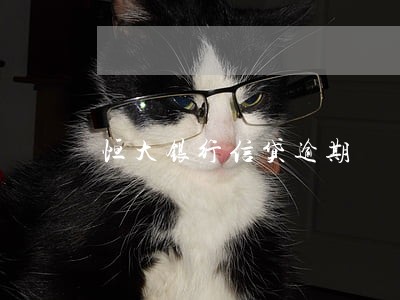 恒大银行信贷逾期 恒大银行信贷逾期