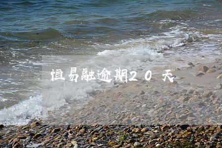 恒易融逾期20天 恒易融逾期20天