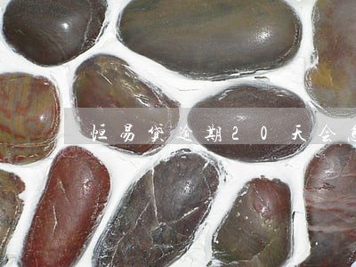 恒易贷逾期20天会怎么样 恒易贷逾期20天会怎么样