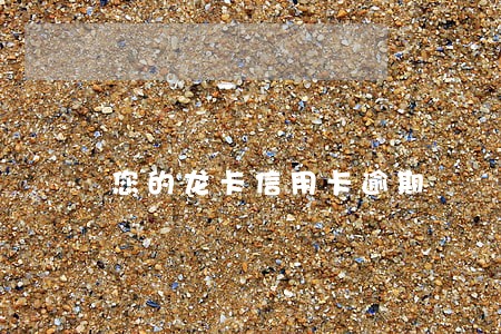 您的龙卡信用卡逾期 您的龙卡信用卡逾期