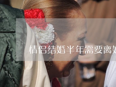 情侣结婚半年需要离婚吗