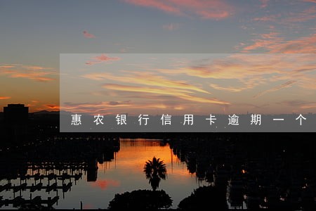 惠农银行信用卡逾期一个月了