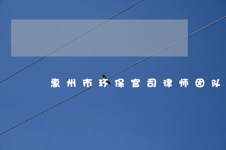 惠州市环保官司律师团队 惠州市环保官司律师团队