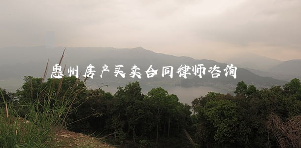 惠州房产买卖合同律师咨询 惠州房产买卖合同律师咨询