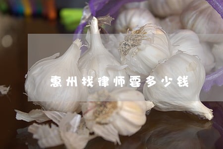 惠州找律师要多少钱 惠州找律师要多少钱