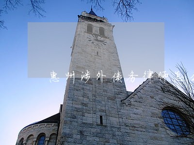 惠州涉外债务律师怎么委托 惠州涉外债务律师怎么委托