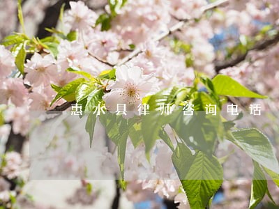惠水县律师咨询电话 惠水县律师咨询电话