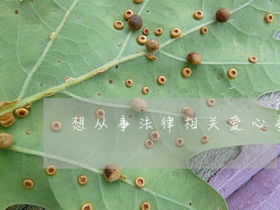 想从事法律相关爱心事业 想从事法律相关爱心事业