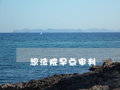想法院早点审判 想法院早点审判