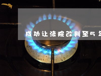 成功让法院改判至5年 成功让法院改判至5年