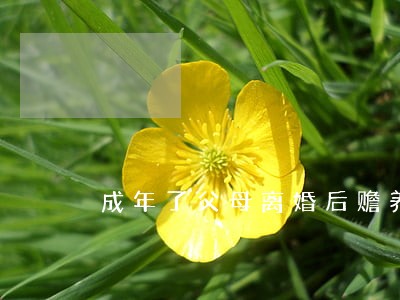 成年了父母离婚后赡养问题