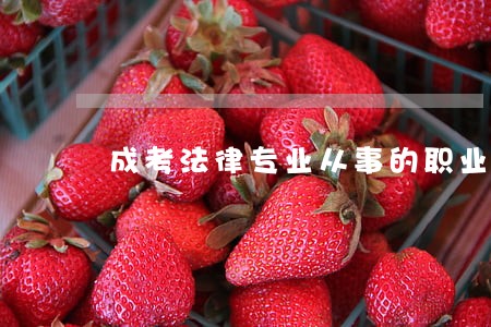 成考法律专业从事的职业 成考法律专业从事的职业
