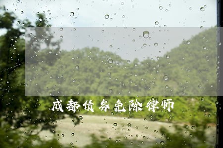 成都债务免除律师 成都债务免除律师