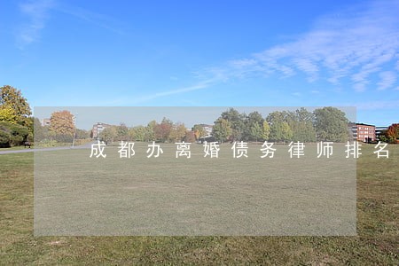 成都办离婚债务律师排名