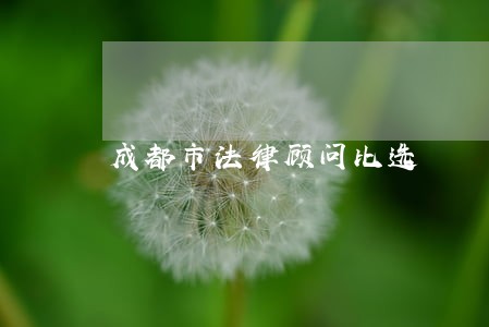 成都市法律顾问比选 成都市法律顾问比选