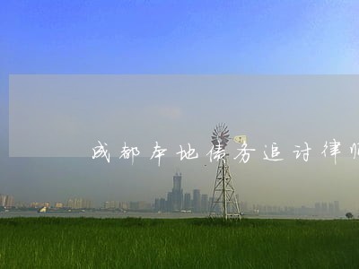成都本地债务追讨律师法律服务 成都本地债务追讨律师法律服务