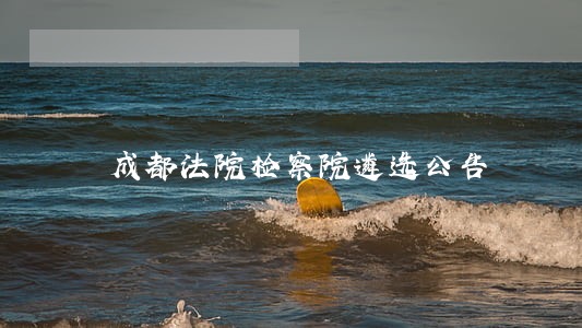成都法院检察院遴选公告 成都法院检察院遴选公告